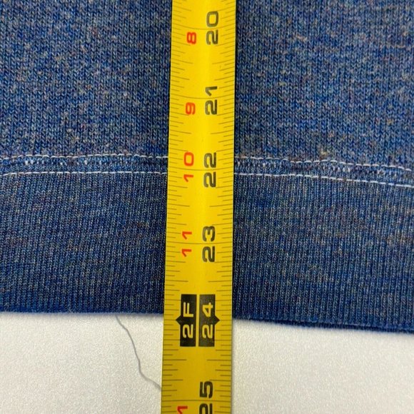 Vintage 60s Sigma Nu Sweater Mens Large Blue V Neck Long Sleeve College Frat - Picture 12 of 13